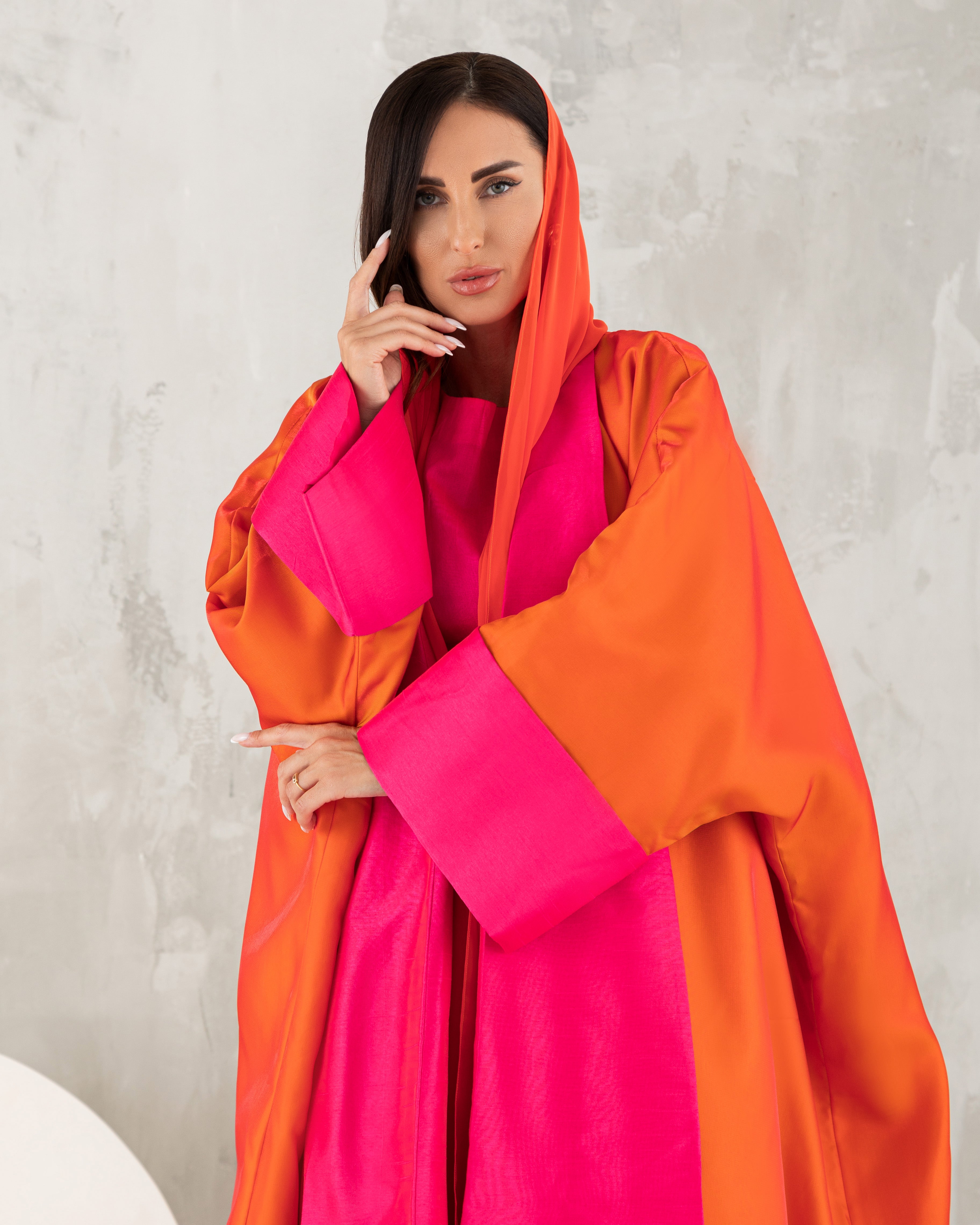 Oversized Abaya With Turn Sleeves