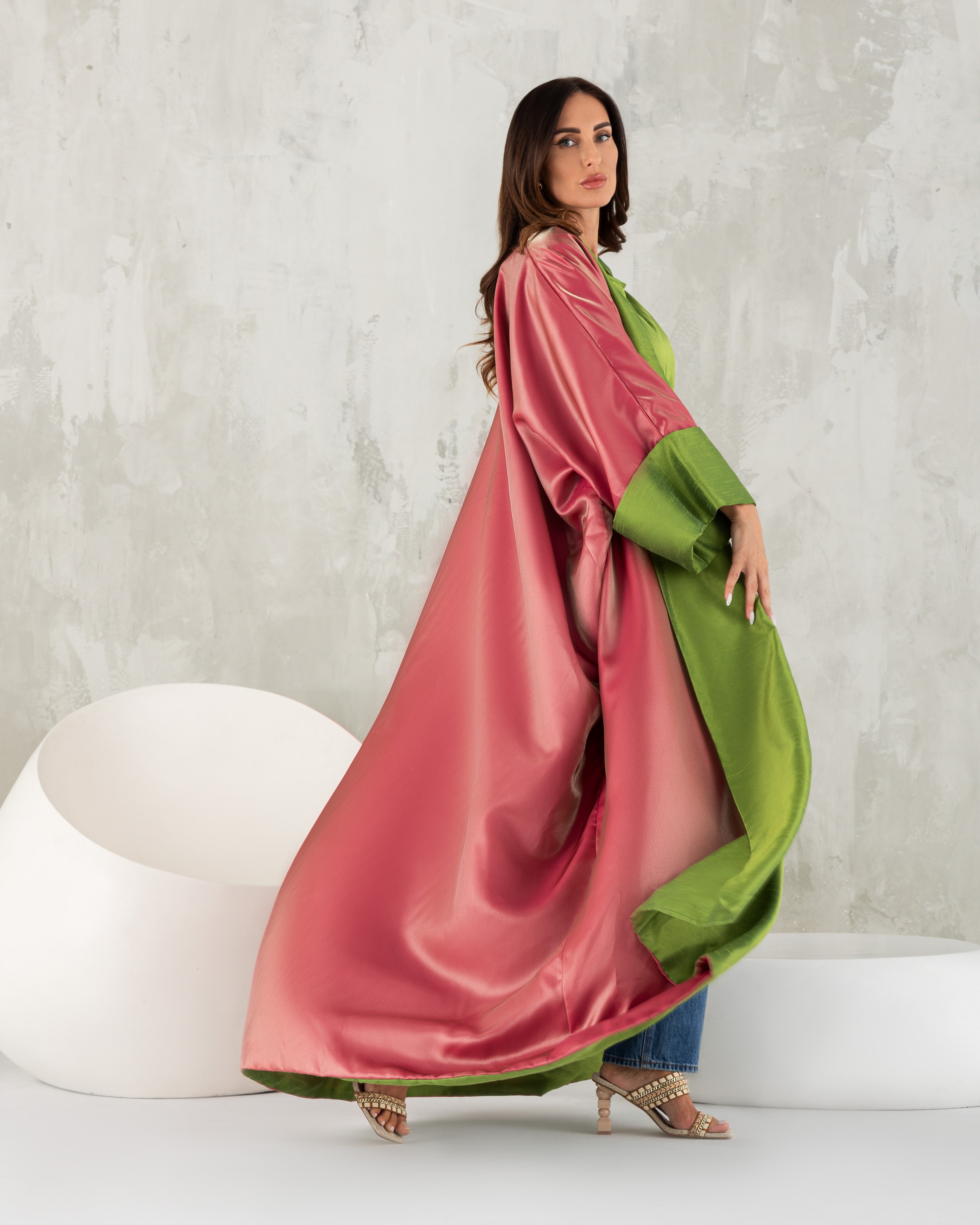 Oversized Abaya With Turn Sleeves