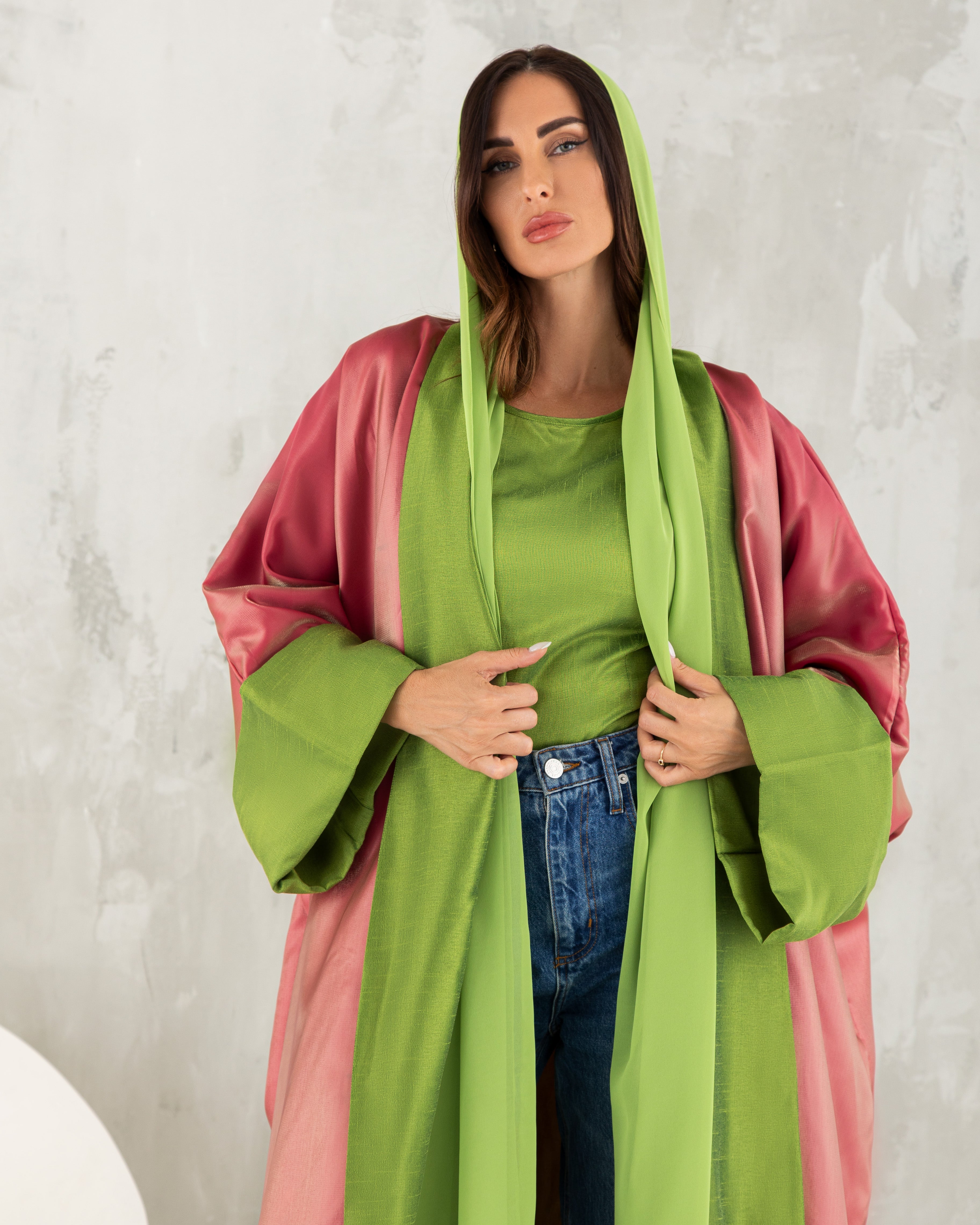 Oversized Abaya With Turn Sleeves